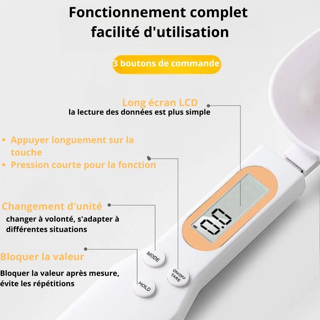 BALANCE DE CUISINE I CUILLÈRE BALANCE NUMÉRIQUE- DIGITSCALE™