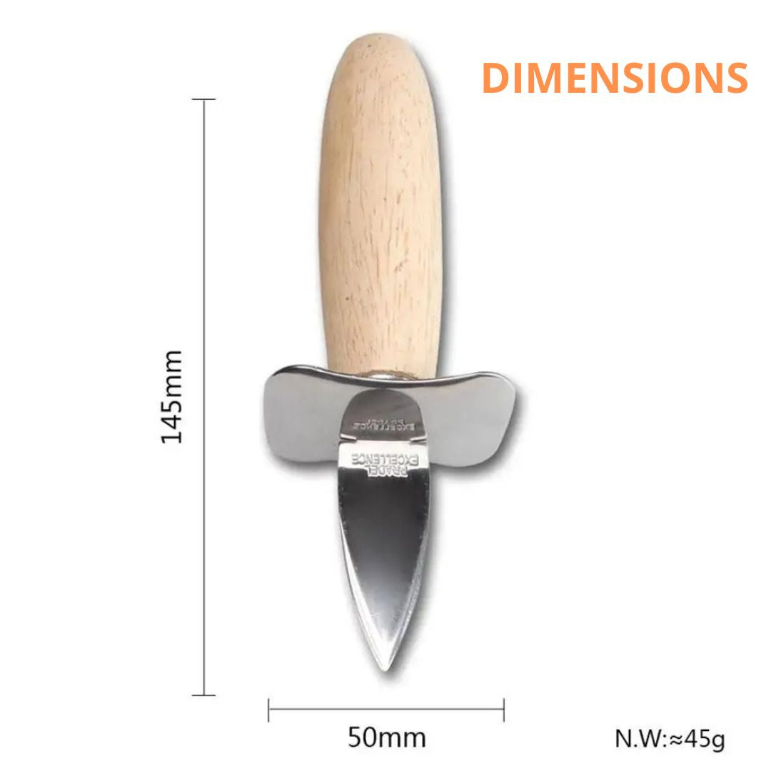COUTEAU A HUITRE | MANCHE EN BOIS