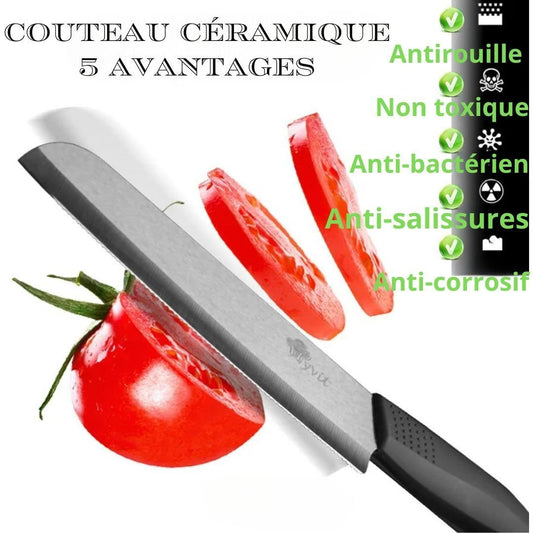 Couteau Ceramique - Kit Complet - Cuisine Temple