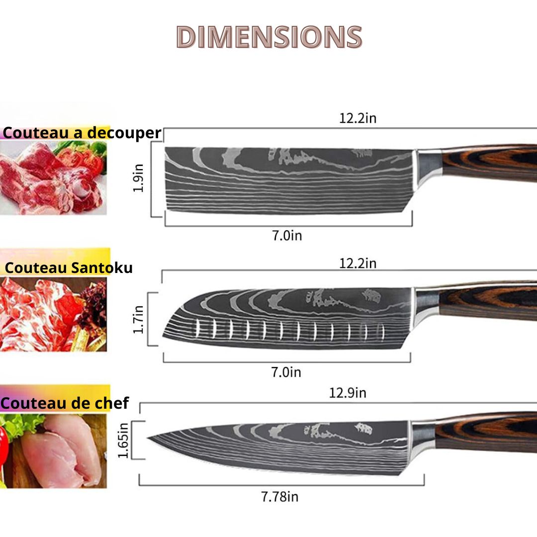 COUTEAU JAPONAIS SANTOKU